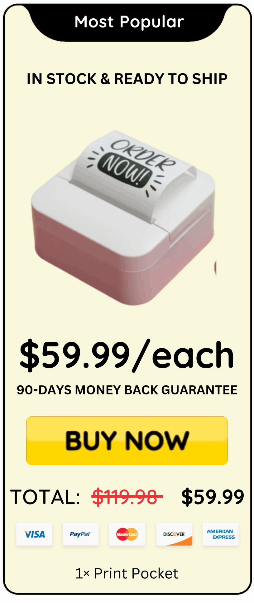 Print Pocket offer price 